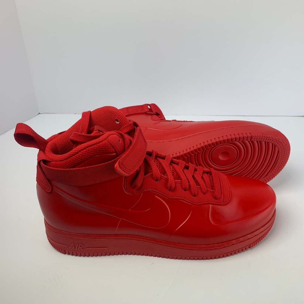 Men's Nike Air Force 1 Foamposite Triple Red NEW! - Picture 7 of 8